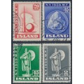 ICELAND - 1939 20a to 2Kr New York’s World Fair set of 4, used – Facit # 252-255