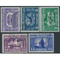 ICELAND - 1930 3aur to 15aur Anniversary of the Althing, used – Facit # 173-177