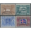 ICELAND - 1930 25aur to 40aur Anniversary of the Althing, used – Facit # 179-182