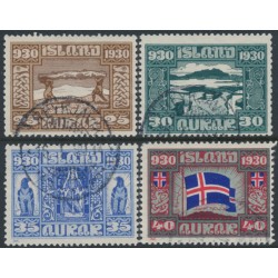 ICELAND - 1930 25aur to 40aur Anniversary of the Althing, used – Facit # 179-182