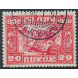 ICELAND - 1930 20aur red Anniversary of the Althing, used – Facit # 178