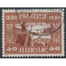 ICELAND - 1930 50aur red-brown/brown Anniversary of the Althing, used – Facit # 183