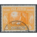 ICELAND - 1930 5Kr yellow/orange Anniversary of the Althing, used – Facit # 186