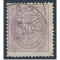 ICELAND - 1876 20a pale violet Numeral, perf. 14:13½, used – Facit # 14a
