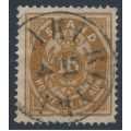ICELAND - 1876 16a dark brown Numeral, blurred print, perf. 14:13½, used – Facit # 13a