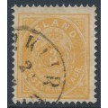 ICELAND - 1886 3aur dull brown-orange Numeral, (small ‘3’), perf. 14:13½, used – Facit # 8c