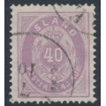 ICELAND - 1891 40a lilac Numeral, perf. 14:13½, used – Facit # 17c