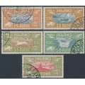 ICELAND - 1930 15aur to 1Kr Anniversary of the Althing airmail set of 5, used – Facit # 189-193
