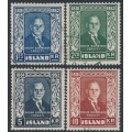 ICELAND - 1952 Sveinn Björnsson set of 4, used – Facit # 315-318