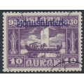 ICELAND - 1930 10a purple Althing, o/p ÞJÓNUSTUMERKI, used – Facit # TJ62