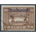 ICELAND - 1930 25a brown Althing, o/p ÞJÓNUSTUMERKI, used – Facit # TJ65