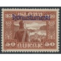 ICELAND - 1930 50a brown Althing, o/p ÞJÓNUSTUMERKI, MH – Facit # TJ69