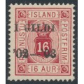 ICELAND - 1902 16a carmine Numeral, Þjónustu o/p Í GILDI, MNH – Facit # TJ18b