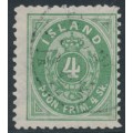 ICELAND - 1873 4 Skilling green Numeral Official, postally used – Facit # TJ3