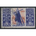 ITALY - 1948 100L red-brown/violet St. Caterina airmail, used – Michel # 744