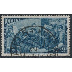 ITALY - 1948 100L blue-grey Anniversary of the 1848 Uprising, used – Michel # 759
