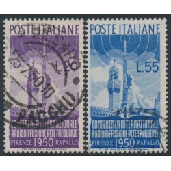 ITALY - 1950 International Radio Conference set of 2, used – Michel # 796-797