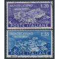 ITALY - 1951 Rebuilding of Monte Cassino set of 2, used – Michel # 837-838