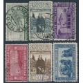 ITALY - 1926 20c to 5L+2.50L St, Francis of Assisi set of 6, used – Michel # 234-239