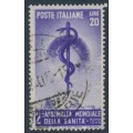 ITALY - 1949 20L violet World Health Congress, used – Michel # 780