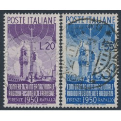 ITALY - 1950 International Radio Conference set of 2, used – Michel # 796-797