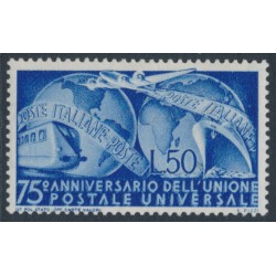 ITALY - 1949 50L ultramarine UPU Anniversary, MNH – Michel # 772