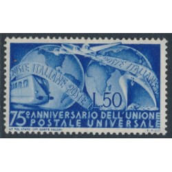 ITALY - 1949 50L ultramarine UPU Anniversary, MH – Michel # 772