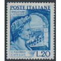 ITALY - 1949 20L blue Gaius Valerius Catullus, MNH – Michel # 786