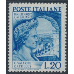 ITALY - 1949 20L blue Gaius Valerius Catullus, MNH – Michel # 786