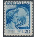 ITALY - 1949 20L blue Gaius Valerius Catullus, MNH – Michel # 786