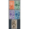 ITALY - 1934 Football World Cup set of 5 (without airmail stamps), used – Michel # 479-483