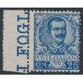 ITALY - 1901 25c ultramarine King Vittorio Emanuele III, MH – Michel # 79