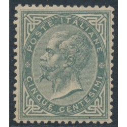 ITALY - 1863 5c grey-olive King Vittorio Emmanuele II, MH – Michel # 16