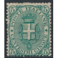 ITALY - 1891 5c green Coat of Arms, MH – Michel # 60