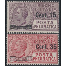 ITALY - 1927 Posta Pneumatica overprints set of 2, MNH – Michel # 268-269