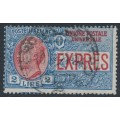 ITALY - 1925 2L blue/red Express Stamp, used – Michel # 213