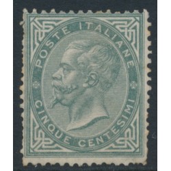 ITALY - 1863 5c grey-olive King Vittorio Emmanuele II, MH – Michel # 16