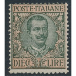 ITALY - 1910 10L olive/pink King Vittorio Emmanuele III, MH – Michel # 99