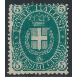 ITALY - 1889 5c deep green Coat of Arms, MH – Michel # 55