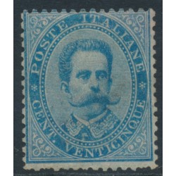 ITALY - 1879 25c blue King Umberto I, MH – Michel # 40A