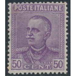 ITALY - 1928 50c purple King Vittorio Emmanuele III, MNH – Michel # 284