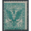 ITALY - 1901 5c green Coat of Arms, MH – Michel # 76