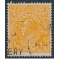 AUSTRALIA - 1923 ½d bright orange KGV, inverted single watermark, used – ACSC # 66Ba