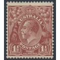 AUSTRALIA - 1936 1½d red-brown KGV Head, CofA watermark, MH – ACSC # 94