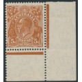 AUSTRALIA - 1932 5d brown KGV, CofA watermark, ‘missing frame [state II]’, MNH – ACSC # 127C(3)ra
