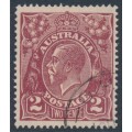 AUSTRALIA - 1924 2d red-brown KGV, single watermark, CTO – ACSC # 97Aw