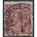 AUSTRALIA - 1924 2d red-brown KGV, single watermark, perf. OS, used – ACSC # 97Abb