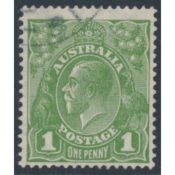 AUSTRALIA - 1931 1d pale green KGV, inverted CofA watermark, used – ACSC # 82Aa