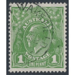 AUSTRALIA - 1931 1d green KGV, inverted CofA watermark, used – ACSC # 82Ba