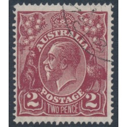 AUSTRALIA - 1927 2d red-brown KGV, SM watermark, p.14¼:14, CTO – ACSC # 98Aw